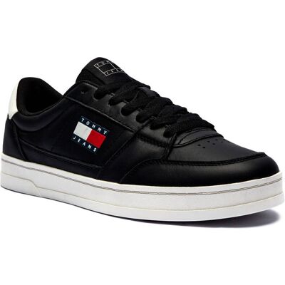 Tommy Jeans Skórzane sneakersy GREENWICH NEW czarny 45 Tommy Jeans Skórzane sneakersy GREENWICH NEW czarny 45