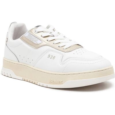 BLAUER Sneakersy ADEL01 z dodatkiem skóry biały 36 BLAUER Sneakersy ADEL01 z dodatkiem skóry biały 36