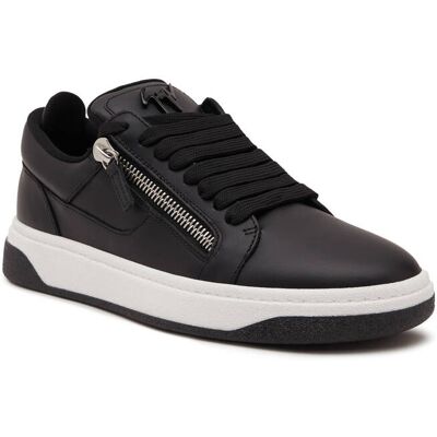 Giuseppe Zanotti Skórzane sneakersy TALOGO czarny 41 Giuseppe Zanotti Skórzane sneakersy TALOGO czarny 41