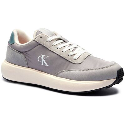 Calvin Klein Jeans Sneakersy z dodatkiem skóry szary 40 Calvin Klein Jeans Sneakersy z dodatkiem skóry szary 40