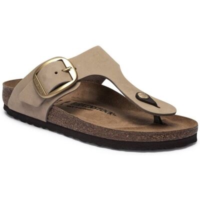 Birkenstock Skórzane japonki Gizeh narrow fit piaskowy 36 Birkenstock Skórzane japonki Gizeh narrow fit piaskowy 36
