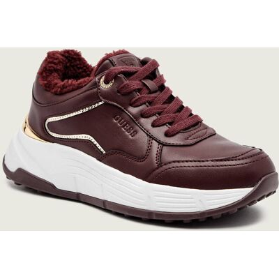 Guess Sneakersy FARREA shearling bordowy 37 Guess Sneakersy FARREA shearling bordowy 37