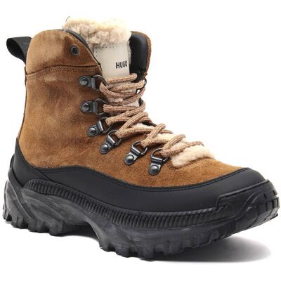 HUGO Buty trekkingowe Jace FurLaceUpB-Smix zamsz brązowy 36 HUGO Buty trekkingowe Jace FurLaceUpB-Smix zamsz brązowy 36
