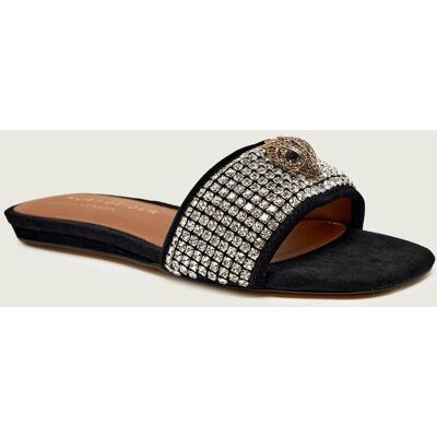 Kurt Geiger Klapki KENSINGTON zamsz czarny 36 Kurt Geiger Klapki KENSINGTON zamsz czarny 36