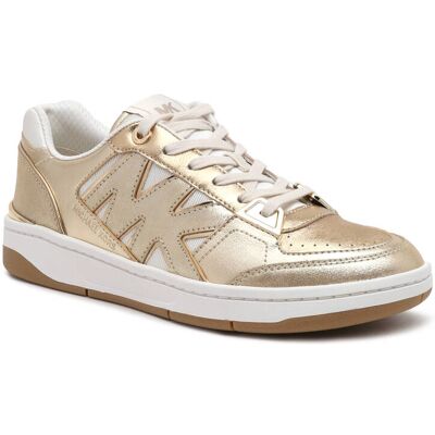 Michael Kors Skórzane sneakersy REBEL złoty 40,5 Michael Kors Skórzane sneakersy REBEL złoty 40,5