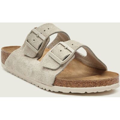 Birkenstock Klapki Arizona regular fit zamsz beżowy 40 Birkenstock Klapki Arizona regular fit zamsz beżowy 40