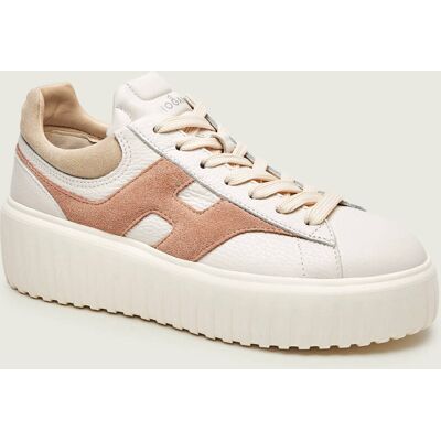 Hogan Skórzane sneakersy H-STRIPES zamsz biały 39 Hogan Skórzane sneakersy H-STRIPES zamsz biały 39