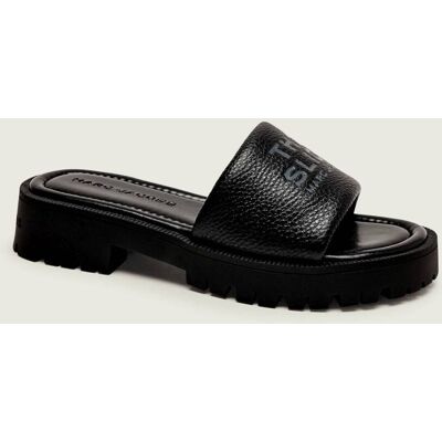 Marc Jacobs Skórzane klapki THE LUG SOLE SLIDE czarny 36 Marc Jacobs Skórzane klapki THE LUG SOLE SLIDE czarny 36