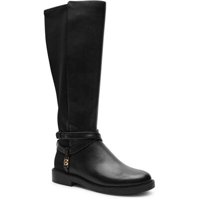 Michael Kors Skórzane kozaki ABIGAIL czarny 36 Michael Kors Skórzane kozaki ABIGAIL czarny 36