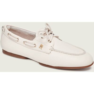 Tommy Hilfiger Skórzane mokasyny ecru 36 Tommy Hilfiger Skórzane mokasyny ecru 36