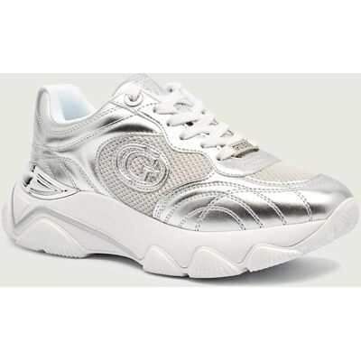 Guess Sneakersy MORRIZ srebrny 37 Guess Sneakersy MORRIZ srebrny 37