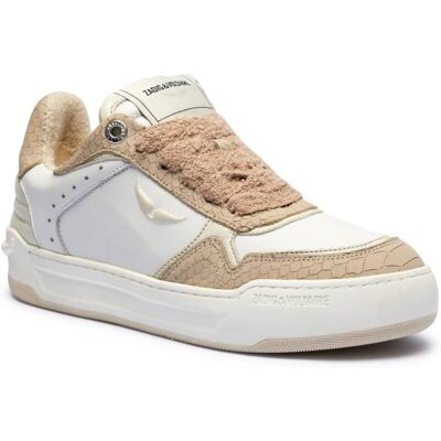 Zadig&Voltaire; Skórzane sneakersy beżowy 36 Zadig&Voltaire; Skórzane sneakersy beżowy 36