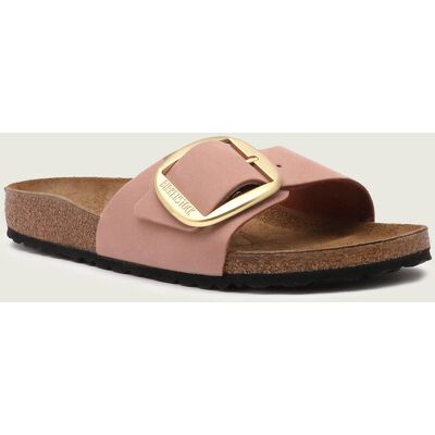 Birkenstock Skórzane klapki Madrid BB LENB narrow fit różowy 39 Birkenstock Skórzane klapki Madrid BB LENB narrow fit różowy 39