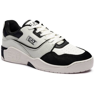 EA7 Skórzane sneakersy zamsz biały 40 EA7 Skórzane sneakersy zamsz biały 40