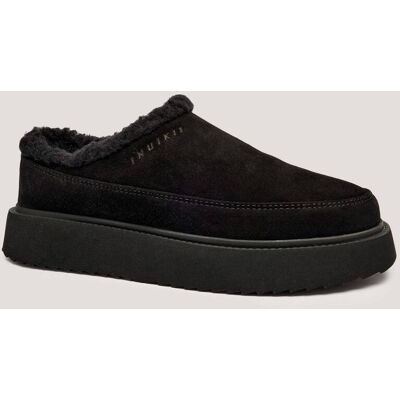 INUIKII Mule CLASSIC MICRO shearling z dodatkiem wełny zamsz czarny 37 INUIKII Mule CLASSIC MICRO shearling z dodatkiem wełny zamsz czarny 37
