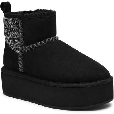 Emu Australia Śniegowce Stinger Knit Flatform zamsz czarny 41 Emu Australia Śniegowce Stinger Knit Flatform zamsz czarny 41