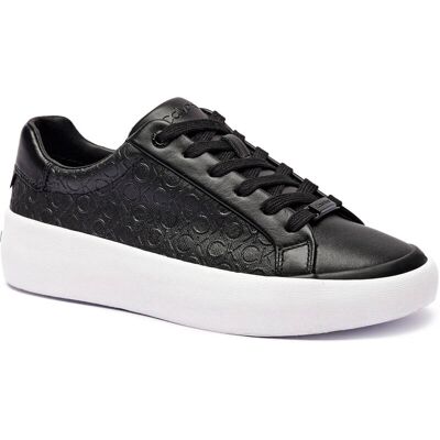 Calvin Klein Sneakersy z dodatkiem skóry czarny 37 Calvin Klein Sneakersy z dodatkiem skóry czarny 37
