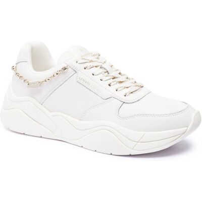 Giorgio Armani Exchange Skórzane sneakersy ecru 41 Giorgio Armani Exchange Skórzane sneakersy ecru 41