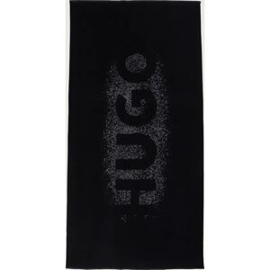 Hugo Bodywear Ręcznik kąpielowy SPRAY LOGO 80 x 160 czarny OS Hugo Bodywear Ręcznik kąpielowy SPRAY LOGO 80 x 160 czarny OS