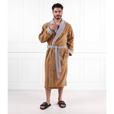 Boss Sleepwear Szlafrok LORD Regular Fit brązowy S Boss Sleepwear Szlafrok LORD Regular Fit brązowy S