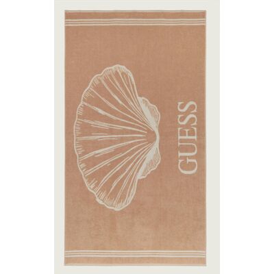 Guess Ręcznik plażowy Shell 100 x 180 cm beżowy OS Guess Ręcznik plażowy Shell 100 x 180 cm beżowy OS