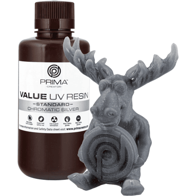 Primacreator Value Uv / Dlp Resin - 500 G - Chromatic Silver Primacreator Value Uv / Dlp Resin - 500 G - Chromatic Silver