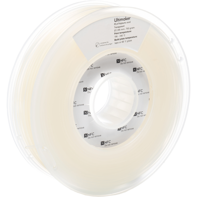Przezroczysty filament PLA Ultimaker - 750 g do drukarki 3D Przezroczysty filament PLA Ultimaker - 750 g do drukarki 3D