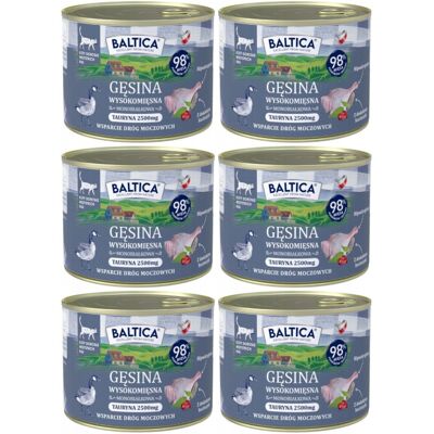 BALTICA Smaki regionów Mono Gęsina - mokra karma dla kota - 6x185g BALTICA Smaki regionów Mono Gęsina - mokra karma dla kota - 6x185g