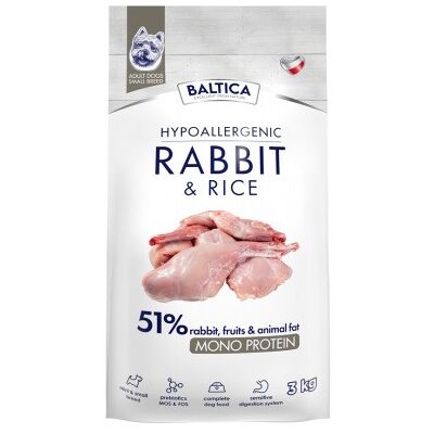 BALTICA Nutraceutic Hypoallergenic Małe rasy Mono Królik z ryżem - sucha karma dla psa - 3kg BALTICA Nutraceutic Hypoallergenic Małe rasy Mono Królik z ryżem - sucha karma dla psa - 3kg