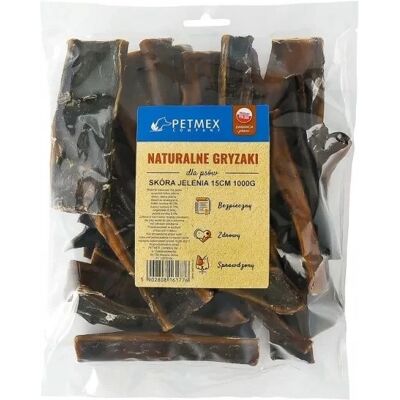 PETMEX Skóra jelenia Mono - przysmak dla psa - 1kg PETMEX Skóra jelenia Mono - przysmak dla psa - 1kg