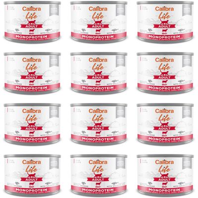 CALIBRA Cat Life Adult Beef - mokra karma dla kota - 12x200g CALIBRA Cat Life Adult Beef - mokra karma dla kota - 12x200g