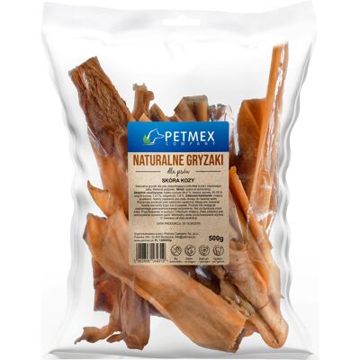 PETMEX Skóra kozy Mono – przysmak dla psa – 500g PETMEX Skóra kozy Mono – przysmak dla psa – 500g