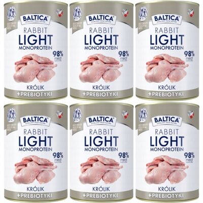 BALTICA Nutraceutic Mono Light Królik z prebiotykami - mokra karma dla psa - 6x400g BALTICA Nutraceutic Mono Light Królik z prebiotykami - mokra karma dla psa - 6x400g