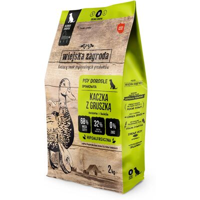 WIEJSKA ZAGRODA Kaczka z gruszką M - sucha karma dla psa - 2kg WIEJSKA ZAGRODA Kaczka z gruszką M - sucha karma dla psa - 2kg