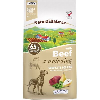 BALTICA Natural & Balance Wołowina M/L – sucha karma dla psa - 3kg BALTICA Natural & Balance Wołowina M/L – sucha karma dla psa - 3kg