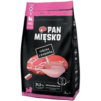 Pan Mięsko Cielé z przepiórką - Karma dla psów - Zdrowy wzrost Pan Mięsko Cielé z przepiórką - Karma dla psów - Zdrowy wzrost