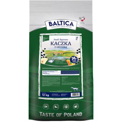 BALTICA Smaki regionów Średnie i duże rasy Kaczka z gruszką - sucha karma dla psa - 12kg BALTICA Smaki regionów Średnie i duże rasy Kaczka z gruszką - sucha karma dla psa - 12kg