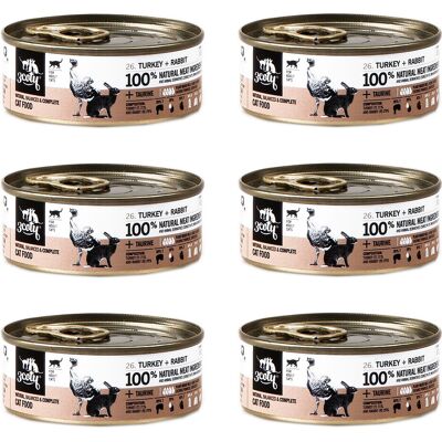 3COTY Indyk z królikiem - mokra karma dla kota - 6x80g 3COTY Indyk z królikiem - mokra karma dla kota - 6x80g
