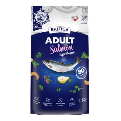 BALTICA Excellent Hypoallergenic Adult Małe rasy Mono Łosoś - sucha karma dla psa - 3kg BALTICA Excellent Hypoallergenic Adult Małe rasy Mono Łosoś - sucha karma dla psa - 3kg