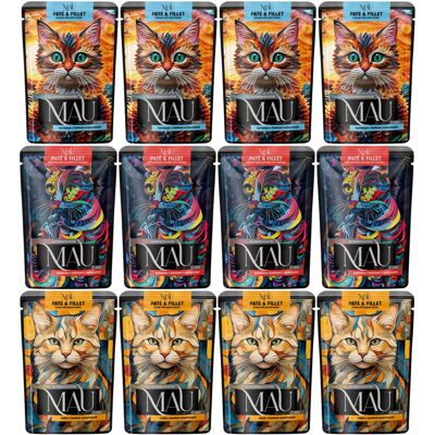 Dolina Noteci MAU Pasztet i Filet MIX smaków - mokra karma dla kota - 12x85g Dolina Noteci MAU Pasztet i Filet MIX smaków - mokra karma dla kota - 12x85g
