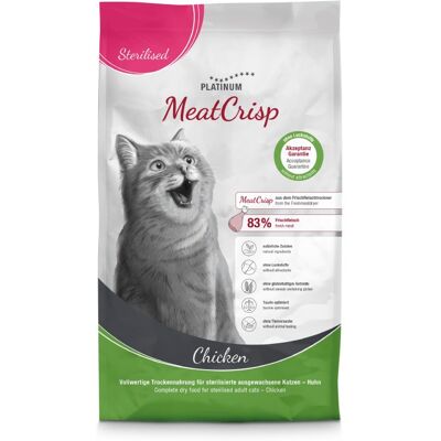 Platinum MeatCrisp Sterilised Chicken - sucha karma dla kota - 1,5kg Platinum MeatCrisp Sterilised Chicken - sucha karma dla kota - 1,5kg