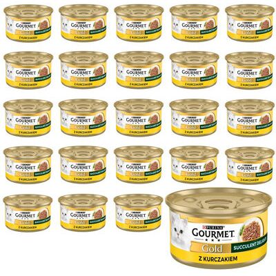 Purina Nestle GOURMET GOLD Succulent Delights Kurczak - mokra karma dla kota - 24x85g Purina Nestle GOURMET GOLD Succulent Delights Kurczak - mokra karma dla kota - 24x85g