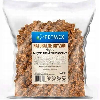 PETMEX Trenerki mięsne z koniny - przysmak dla psa - 500g PETMEX Trenerki mięsne z koniny - przysmak dla psa - 500g