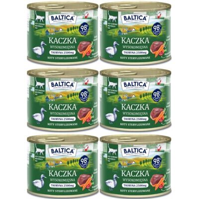 BALTICA Smaki regionów Mono Kaczka - mokra karma dla kota - 6x185g BALTICA Smaki regionów Mono Kaczka - mokra karma dla kota - 6x185g