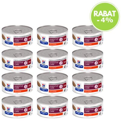 Hill's Hill'Prescription Diet Digestive Care i/d Feline z kurczakiem - mokra karma dla kota - 12x156 g z rabatem - 4% Hill's Hill'Prescription Diet Digestive Care i/d Feline z kurczakiem - mokra karma dla kota - 12x156 g z rabatem - 4%