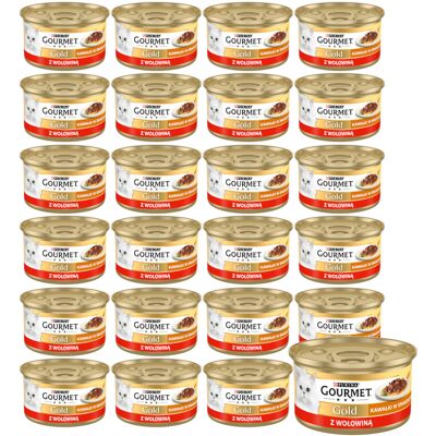 Purina Nestle GOURMET GOLD Sauce Delight z wołowiną - mokra karma dla kota - 24x85g Purina Nestle GOURMET GOLD Sauce Delight z wołowiną - mokra karma dla kota - 24x85g