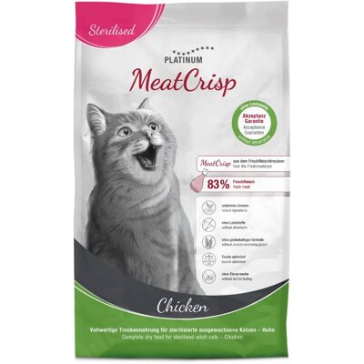 Platinum MeatCrisp Sterilised Chicken - sucha karma dla kota - 3kg Platinum MeatCrisp Sterilised Chicken - sucha karma dla kota - 3kg