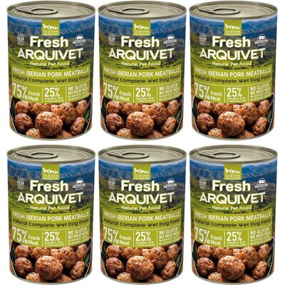 ARQUIVET Fresh Iberian Pork Meatballs - mokra karma dla psa - 6x400g ARQUIVET Fresh Iberian Pork Meatballs - mokra karma dla psa - 6x400g