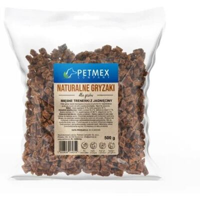 PETMEX Mono Mięsne trenerki z jagnięciny - przysmak dla psa - 500g PETMEX Mono Mięsne trenerki z jagnięciny - przysmak dla psa - 500g