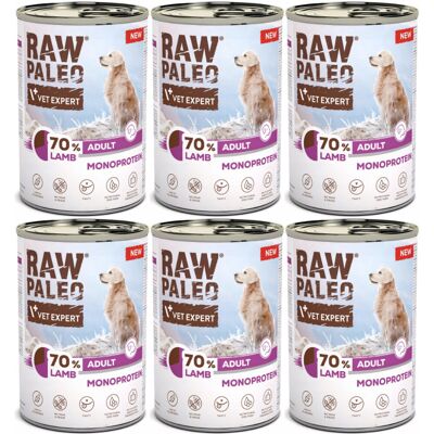 VETEXPERT Raw Paleo Mono Jagnięcina - mokra karma dla psa - 6x400g VETEXPERT Raw Paleo Mono Jagnięcina - mokra karma dla psa - 6x400g